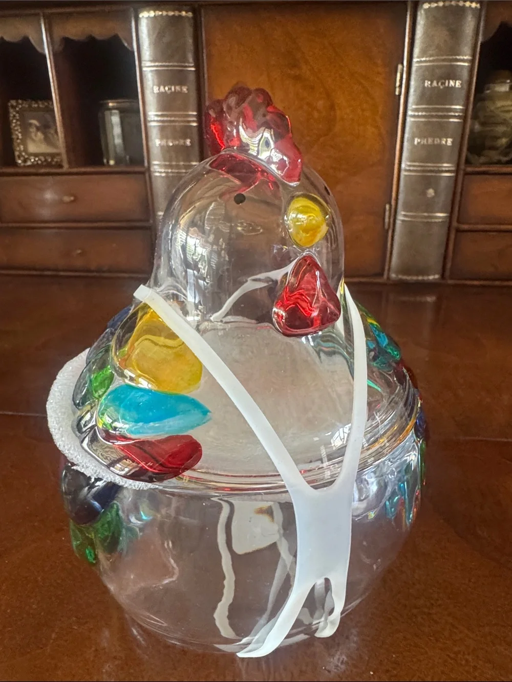 Adorable! Mama Hen and Boy and Girl Chicks Glass Canisters - New!